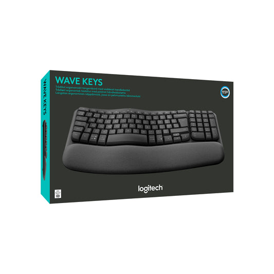 Teclado Logitech Wave Keys Ergonómico Inalámbrico Bt / Bolt
