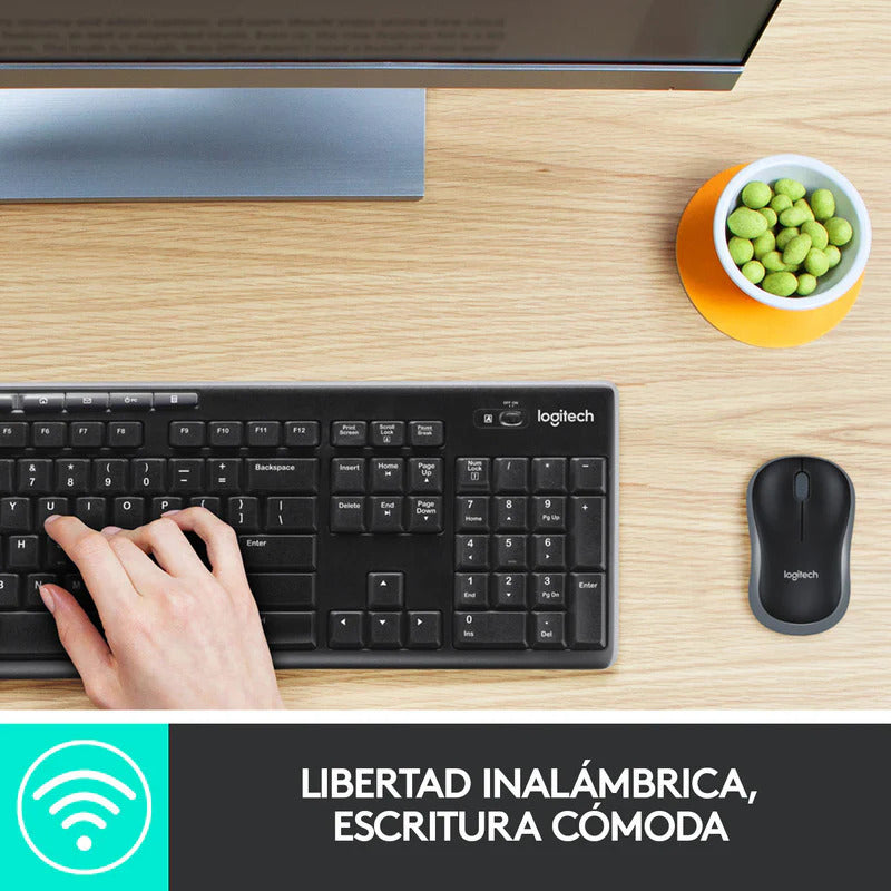 Combo Logitech Mk270 Mouse Y Teclado Inalambrico